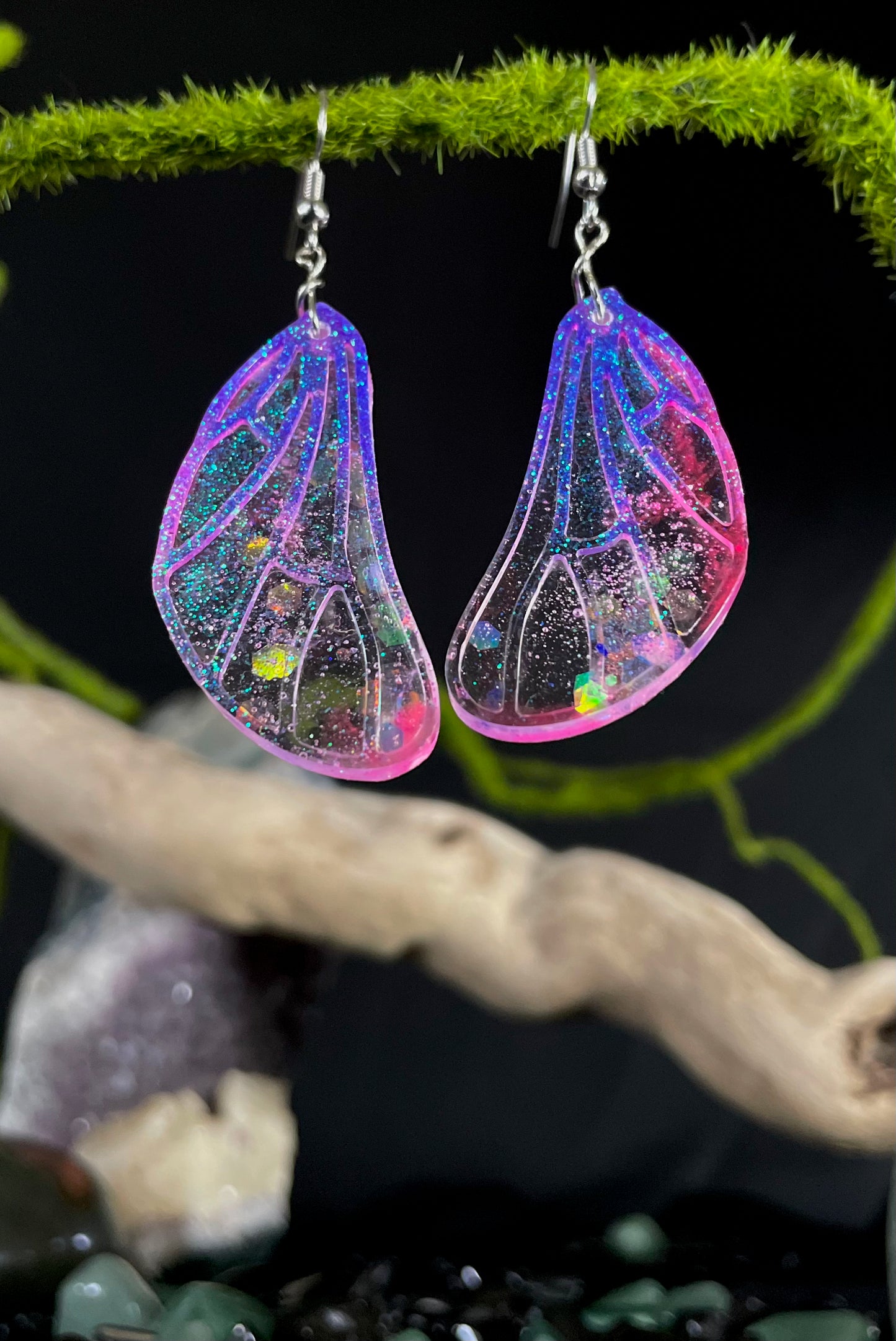 Resin Fairy Wing Earrings