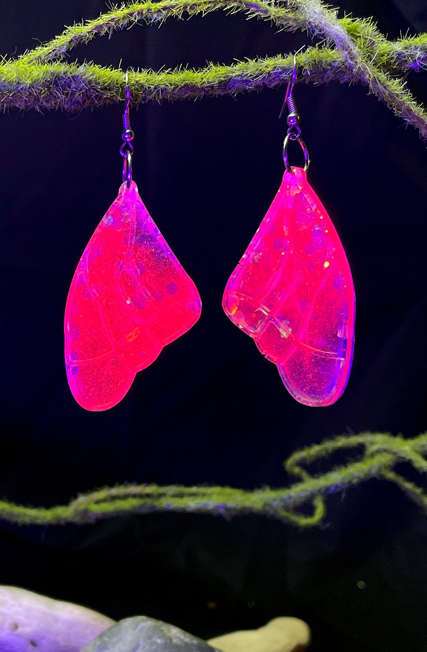 Cotton Candy Fairy Wing Earrings